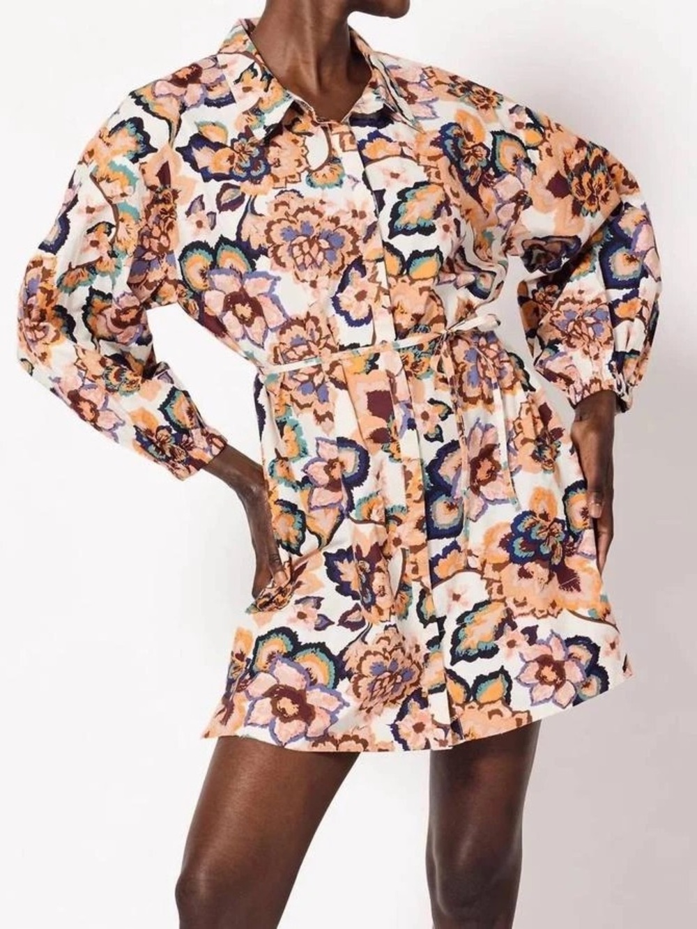 Cleobella Elisha Mini Dress in the desert floral size S 100% organic cotton